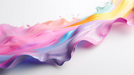 Abstract art wallpaper, wall frame design, colorful translucent metallic swirls  Glowing geometric shapes with vibrant gradients in neon colors for a radiant and modern design
