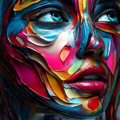 Abstract illustration of an artistic face