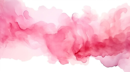Fototapeta premium Watercolor background pink abstract cloudy sky concept with color splash design pink watercolor stain 