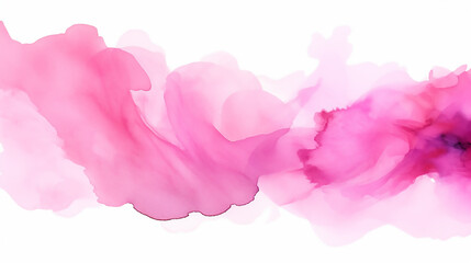 Obraz premium Watercolor background pink abstract cloudy sky concept with color splash design pink watercolor stain 