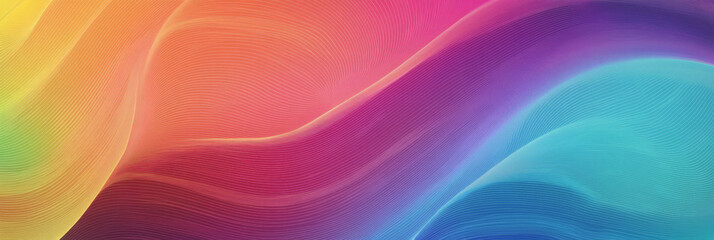 Fototapeta premium A vibrant abstract wave of colors blending seamlessly in a fluid design.
