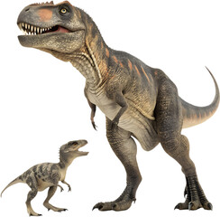 Fototapeta premium Tyrannosaurus Rex clipart combines prehistoric charm with festive holiday vibes. 