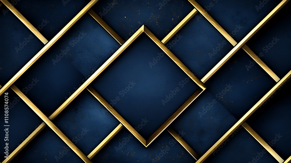 Poster sleek design featuring golden lines and negative space creating an abstract pattern with geometric s