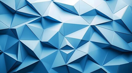 Obraz premium Abstract Blue Triangular Geometric Pattern Background