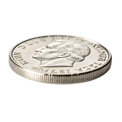 shiny coin, isolated on transparent background