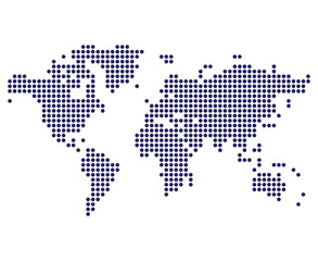 Fototapeta premium Landscape Dotted World Map Vector Infographic Design