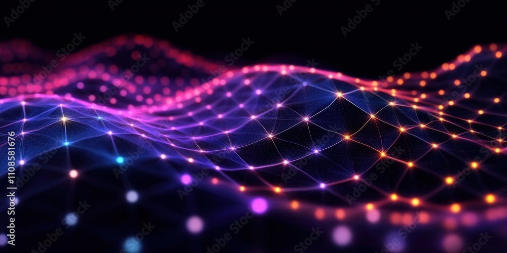 Poster digital art representation of abstract honeycomb pattern with vibrant colors and intricate details f