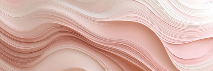 Fototapeta premium Abstract wavy patterns in soft pink tones, creating a soothing and modern aesthetic.