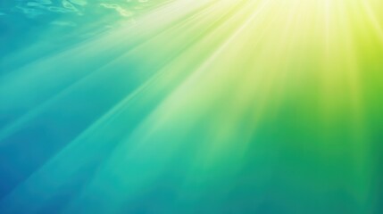 Underwater Sunbeams Teal Green and Yellow Gradient Abstract Background Texture