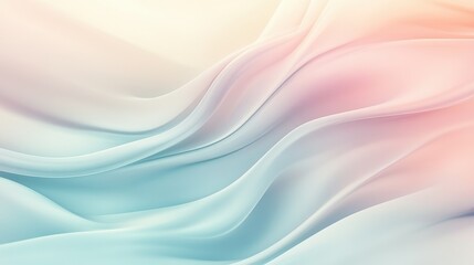 Fototapeta premium Abstract Pastel Wave Background Soft Blue, Pink, and Beige Swirls for Elegant Design