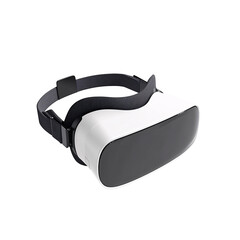 VR glasses isolated on white & transparent a background.