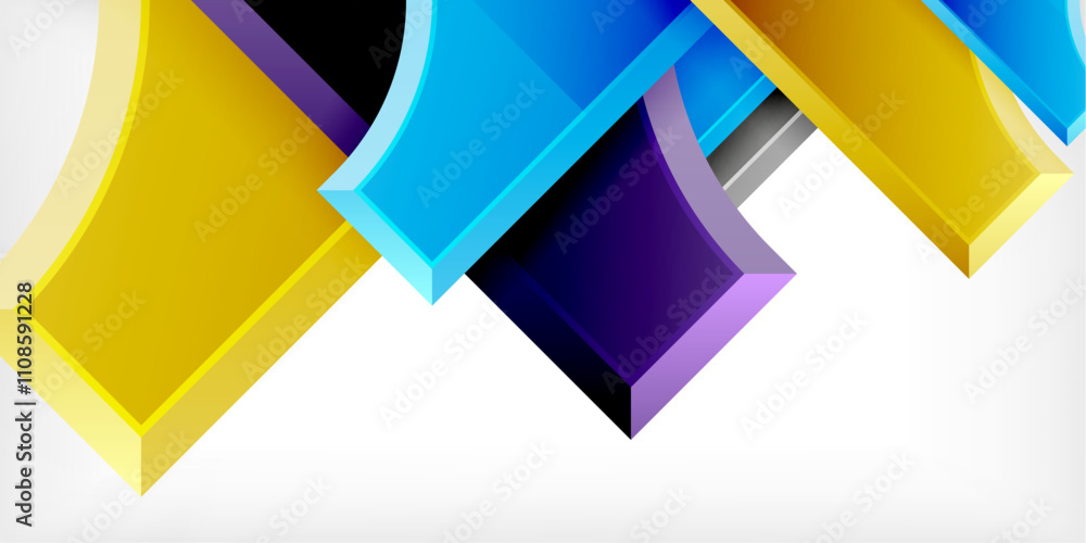 Aufkleber Geometric design abstract background - circles and triangles