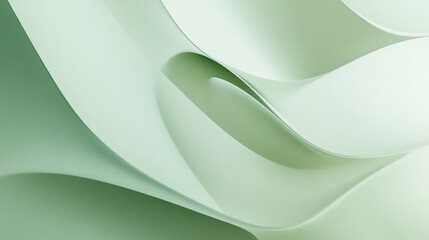 Fototapeta premium Abstract Green Wave Background Smooth, Elegant 3D Rendered Curves for Design Projects