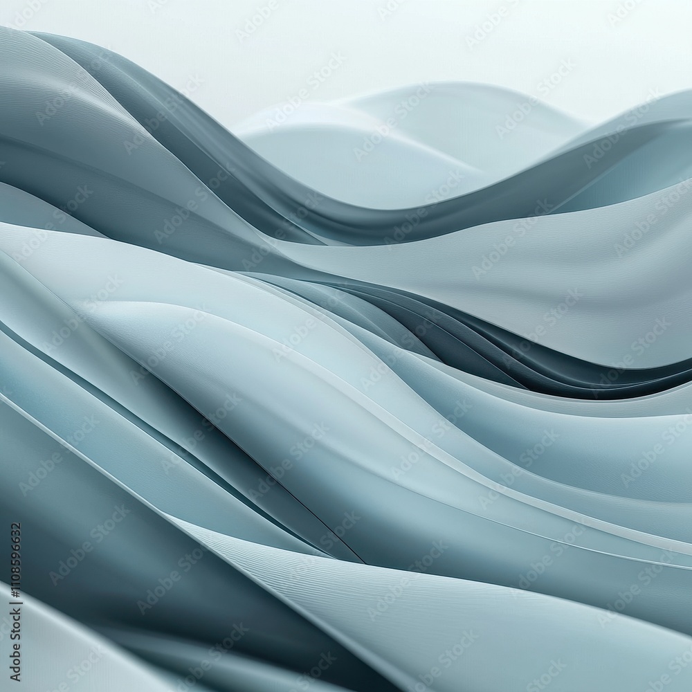 Poster abstract teal and grey wave pattern elegant 3d rendered background texture for design projects