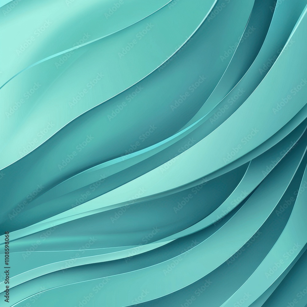 Poster abstract teal wave background elegant curving lines and smooth gradient for modern design