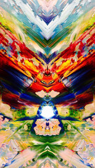 Fototapeta premium Abstract art background . Hand painting artwork on canvas .