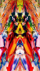 Fototapeta premium Abstract art background . Hand painting artwork on canvas .
