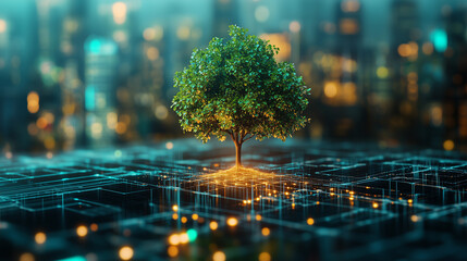 a conceptual overview of investment diversification showing various sectors or asset classes that are symbolically connected