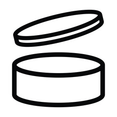 Cosmetic product box icon vector on white background