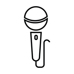 Microphone icon. Karaoke icon vector on white background