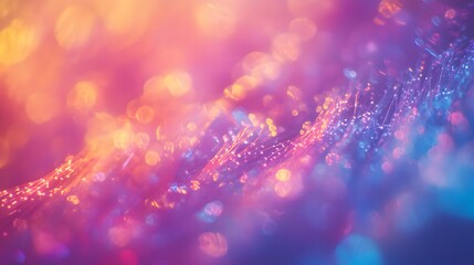 Abstract Colorful Light Fibers Bokeh Background