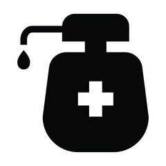Antiseptic vector icon Hygiene Virus hand care icon vector on white background