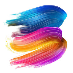 Flowing Colorful Brush Strokes | Transparent Artistic Backgrounds
