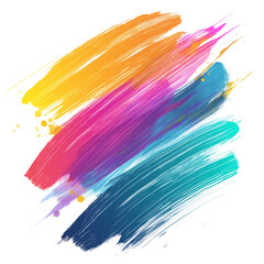 Bold and Expressive Gradient Brush Strokes | Transparent Artwork