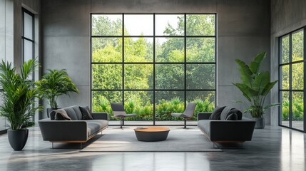 High-definition image of a chic office space with minimalistic decor, ideal for modern workspace visuals.