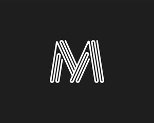 Obraz premium creative letter M logo design template