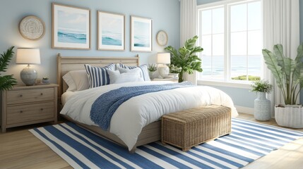Coastal Bedroom with Ocean View - A Serene Retreat