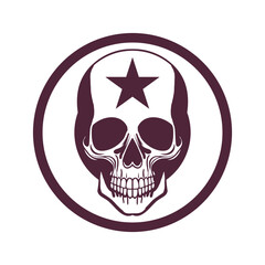 skull logo for your brand. skull illustration with stunning detail. vector skull clip art easy to use. black and white skull logo.