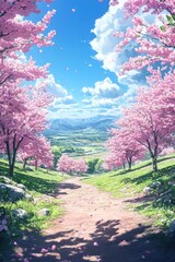 Fototapeta premium Pink Roadside Flowers