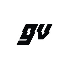 GV monogram logo design letter text name symbol monochrome logotype alphabet character simple logo