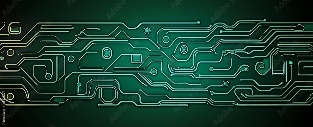 Poster abstract circuit structure computer technology business context