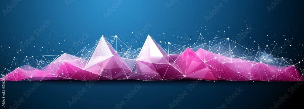 Poster abstract digital connection dots and lines. technology-themed backdrop. network structure visualizat