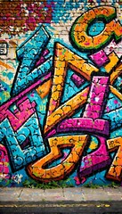 Fototapeta premium Swirling Hues and Green Life Transform the Wall