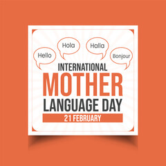 International Mother Language Day social media post template