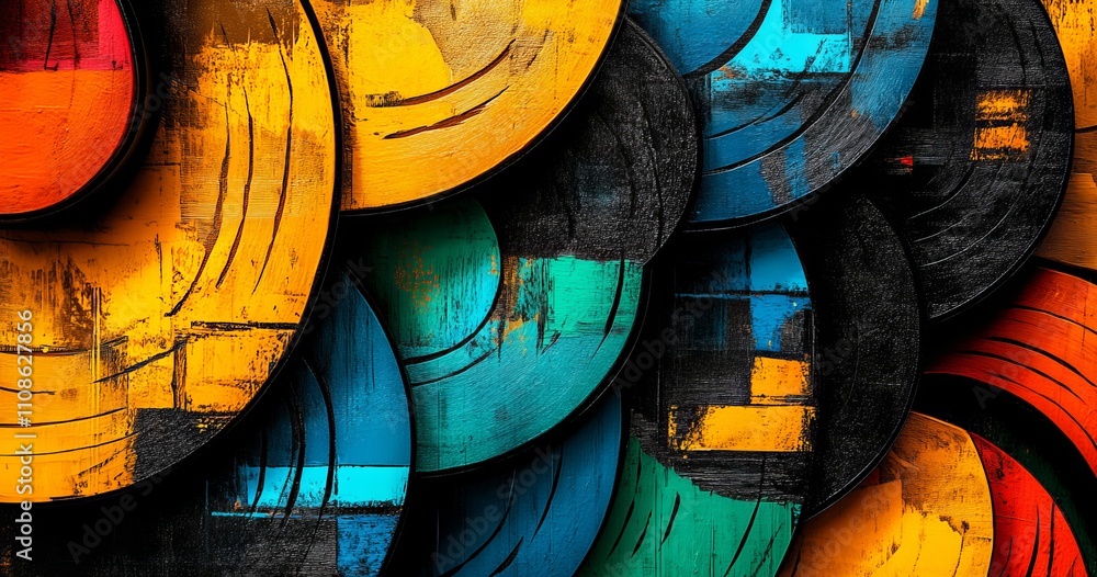Poster abstract art interior decor design wall print featuring a canvas abstract psychedelic and crazily mo
