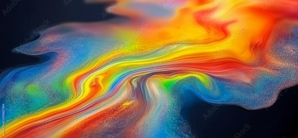 Aufkleber creating an abstract background featuring holographic, intertwined shapes