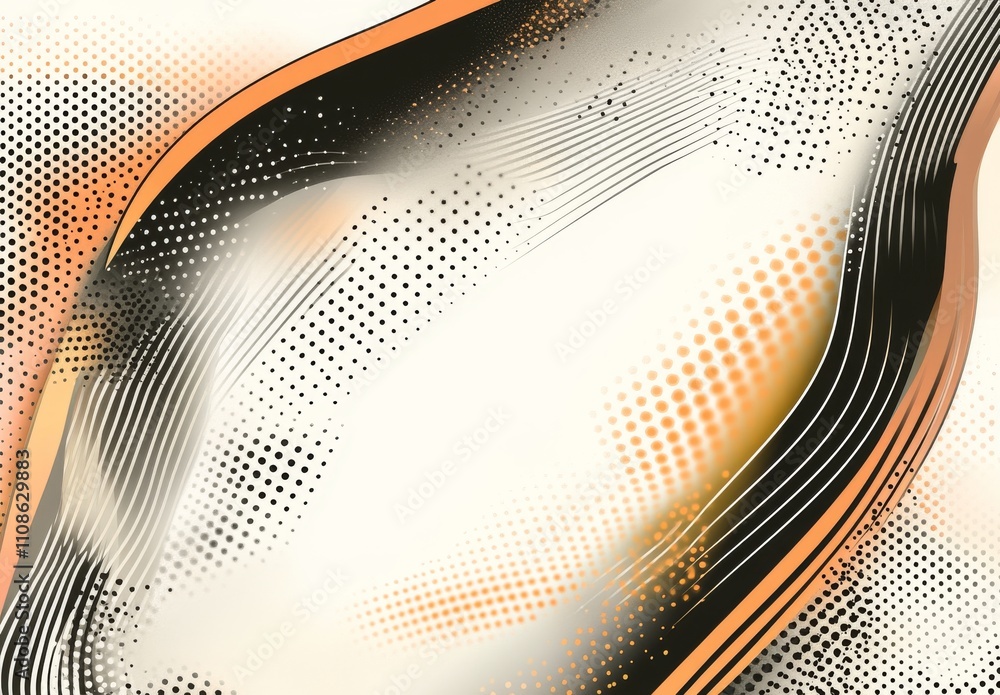 Poster a minimalist design featuring abstract organic shapes, set against a retro psychedelic style with a 