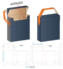 Box packaging die cut template design. 3d mock-up