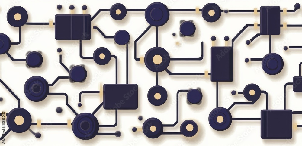 Poster electronic design, digital connectivity, data transfer, and cutting-edge technological advancements.