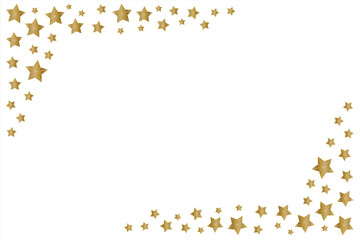 Vector golden stars celebration confetti, seamless pattern with stars festive wrapping paper background. Abstract background with golden stars