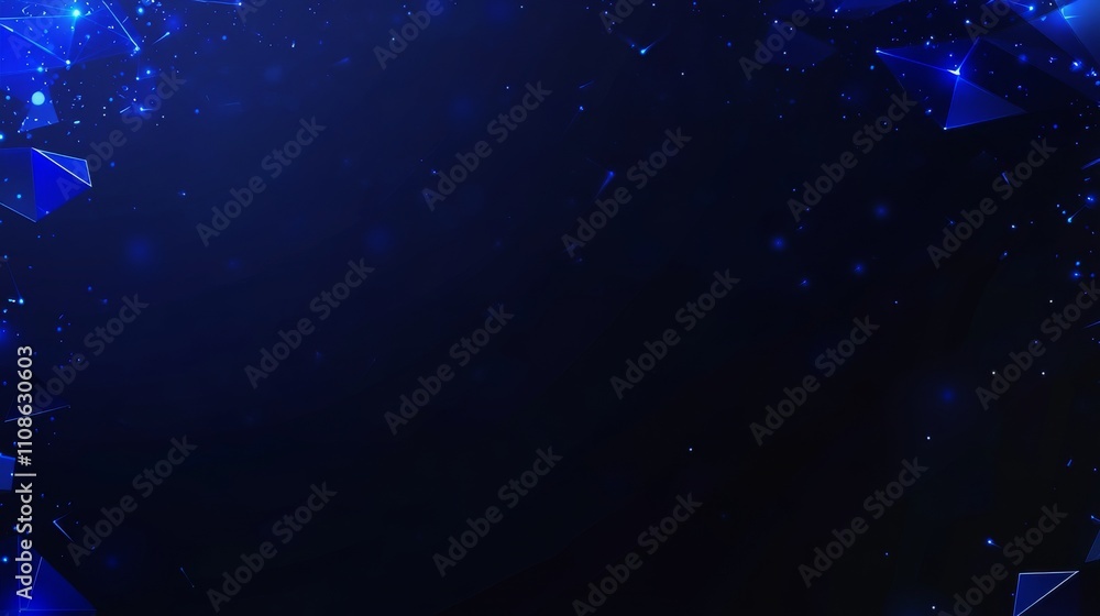 Poster futuristic cyber technology and network connection depicted with an abstract background of dots and 