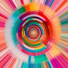 This digital artwork depicts an abstract vision of a swirling galaxy surrounded by a dazzling array of geometric patterns arranged in a ring.