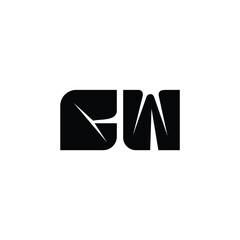 Obraz premium GW monogram logo design letter text name symbol monochrome logotype alphabet character simple logo