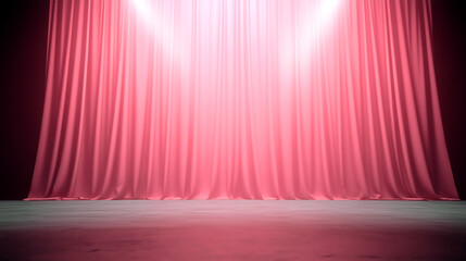 Stage lighting showcase with soft light rays and dramatic backdrop for events