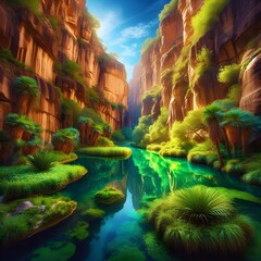 Enchanted Oasis in the Desert Canyon