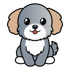 Naklejka premium Joyful Löwchen Dog Sitting with a Happy Smile
